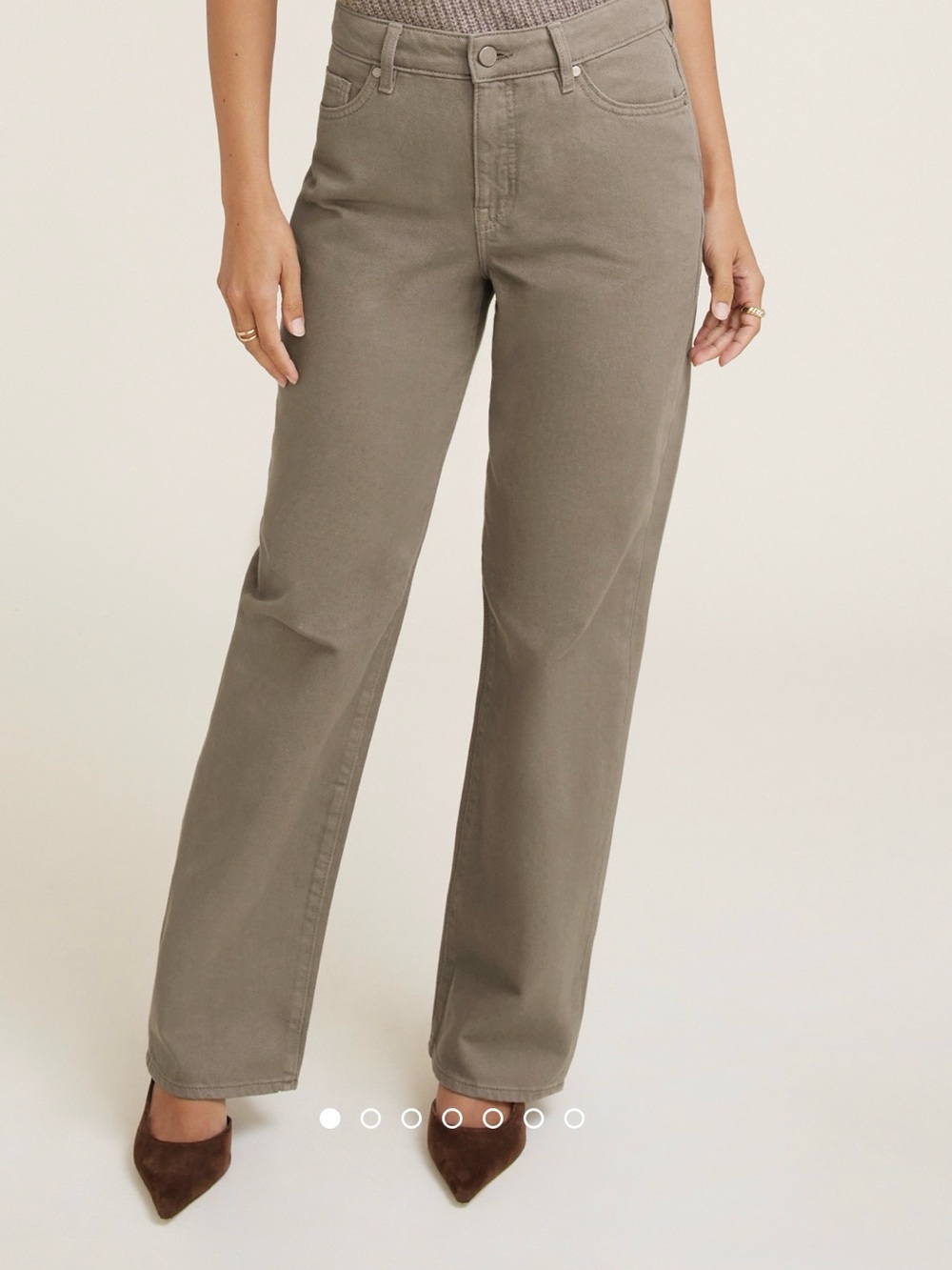 Dynamite Straight-Leg Jeans in Taupe